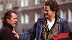 Sebastian Koch con il regista Florian Henckel von Donnersmarck sul set di Le Vite degli Altri