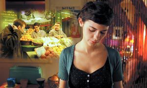 Audrey Tautou in una scena di Il Favoloso Mondo di Amélie