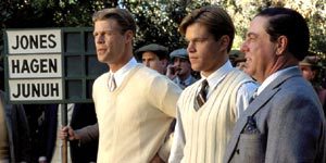 Joel Gretsch, Matt Damon e Bruce McGill in La leggenda di Bagger Vance