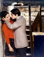 Claude Jade e Jean-Pierre Leaud in una scena di Baci rubati