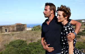 Matthias Schoenaerts e Tilda Swinton in A Bigger Splash