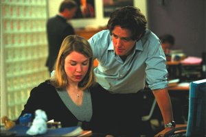 Renée Zellweger e Hugh Grant in Il diario di Bridget Jones