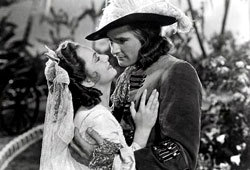 Olivia de Havilland ed Errol Flynn in Capitan Blood