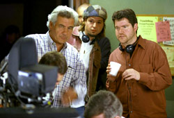 Il direttore della fotografia Matthew F. Leonetti con i registi J. Mackye Gruber ed Eric Bress sul set di The Butterfly Effect