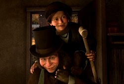 Gary Oldman e Ryan Ochoa in A Christmas Carol