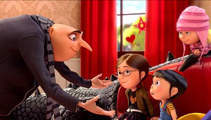 Gru con Margo, Edith e Agnes in Cattivissimo me 2