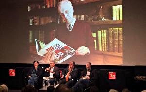 Alberto Farina durante la presentazione del libro "Attraverso lo schermo", scritto da suo padre, il regista Corrado Farina