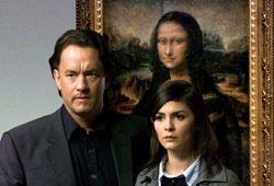 Tom Hanks, Audrey Tautou e Monna Lisa in Il codice Da Vinci