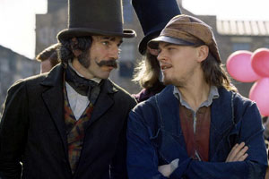 Daniel Day-Lewis e Leonardo DiCaprio in Gangs of New York