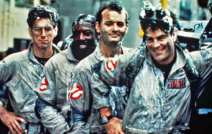 Harold Ramis, Ernie Hudson, Bill Murray e Dan Aykroyd in Ghostbusters - Acchiappafantasmi