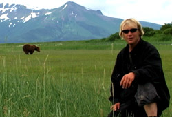 Timothy Treadwell in una scena di Grizzly Man