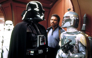 David Prowse, Billy Dee Williams e Jeremy Bulloch in una scena di Guerre Stellari - L'Impero colpisce ancora