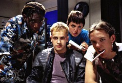 Fisher Stevens, Johnny Lee Miller, Angelina Jolie e Matthew Lillard in Hackers