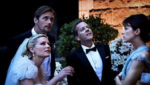 Kirsten Dunst, Alexander Skarsgård, Kiefer Sutherland e Charlotte Gainsbourg in Melancholia