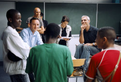 Laurent Cantet discute una scena di La Classe