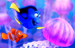 Marlin, Dory e una medusa in Alla ricerca di Nemo