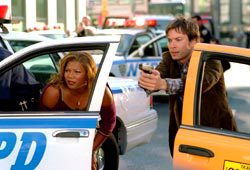 Queen Latifah e Jimmy Fallon in New York Taxi