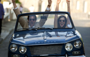 Jim Sturgess e Anne Hathaway in una scena di One Day