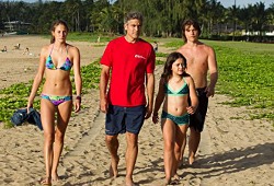 Shailene Woodley, George Clooney, Amara Miller e Nick Krause