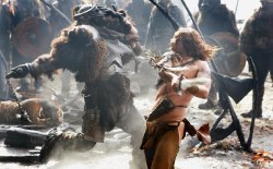 Karl Urban in una scena di Pathfinder