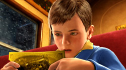 Tom Hanks in una scena di Polar Express