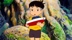 Sosuke in Ponyo sulla scogliera