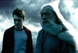 Daniel Radcliffe e Michael Gambon in Harry Potter e il principe mezzosangue