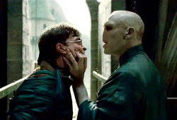 Daniel Radcliffe e Ralph Fiennes in Harry Potter e i Doni della Morte - Parte II
