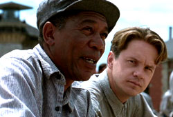 Morgan Freeman e Tim Robbins in Le ali della liberta