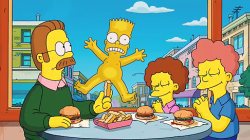 Bart e i Flanders in una scena