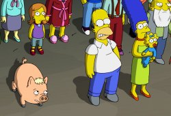 Spider-Pig, Homer, Marge e Maggie