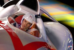 Emile Hirsch in una scena di Speed Racer