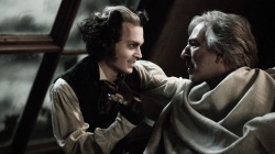 Johnny Depp e Alan Rickman in Sweeney Todd