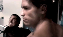 Christian Bale in una scena di Terminator Salvation