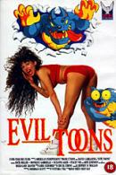 La fascetta della VHS inglese di Evil Toons