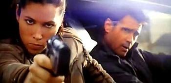 Jessica Biel e Colin Farrell in Total Recall