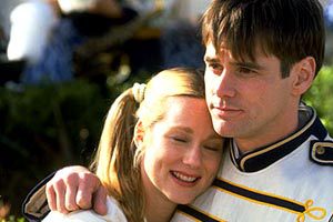 Laura Linney e Jim Carrey in The Truman Show