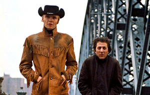Jon Voight e Dustin Hoffman in Un uomo da marciapiede
