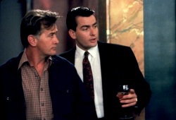 Martin Sheen e Charlie Sheen in Wall Street