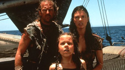 Kevin Costner, Tina Majorino e Jeanne Tripplehorn in Waterworld