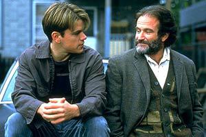 Matt Damon e Robin Williams in Will Hunting - Genio ribelle